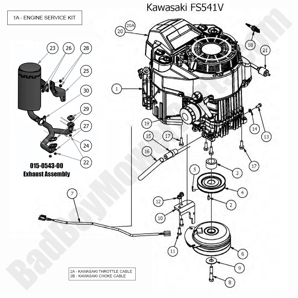 1667 - Bad Boy Mower Parts Lookup > 2017 > Walk Behind > Engine - Kawasaki FS541